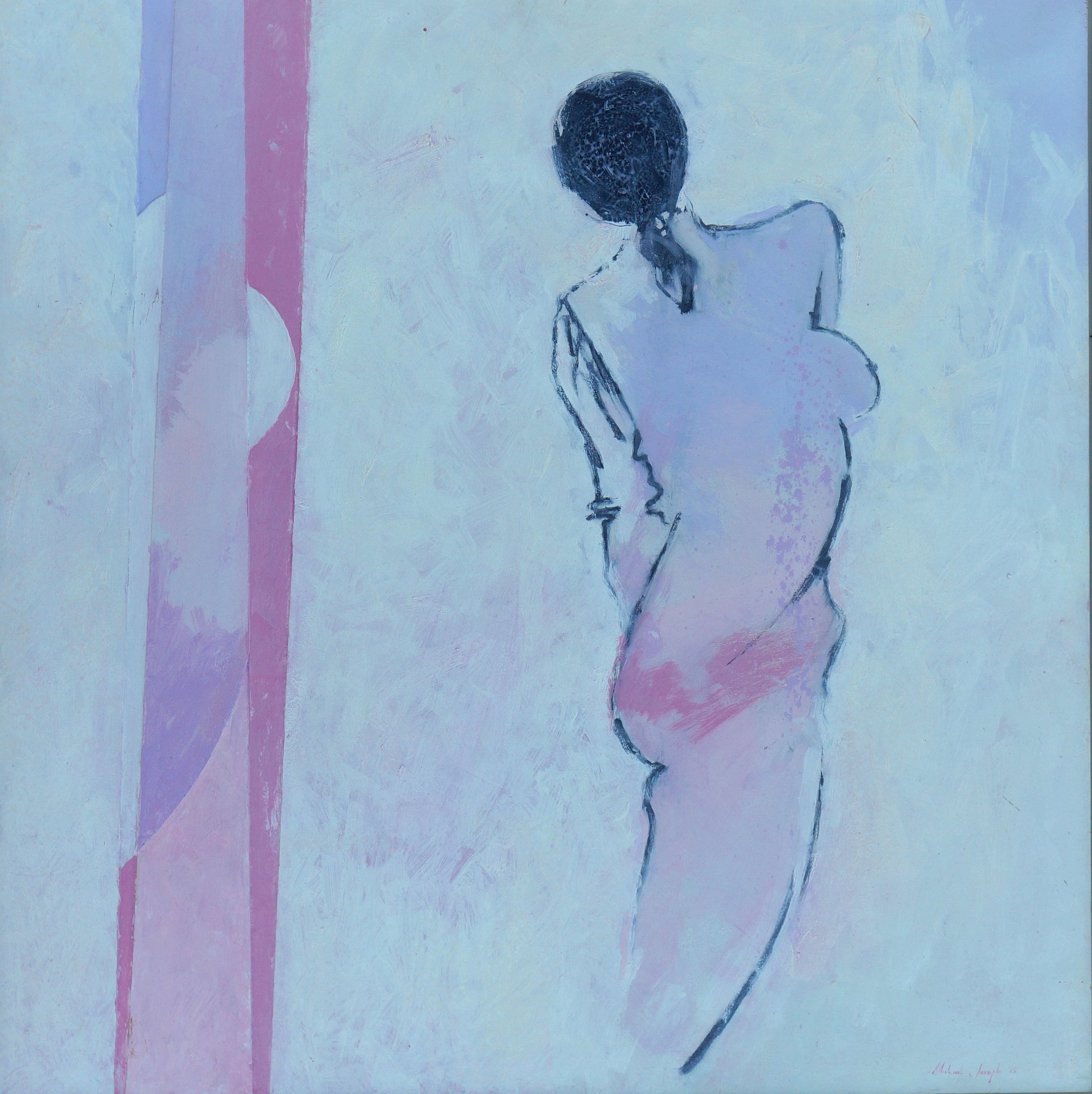 Opening the Curtains — painting by Michael Joseph